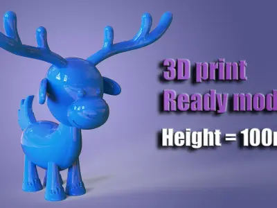 Christmas Deer Toy for 3D print model 3D print model