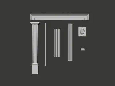 10 Fireplace mantel in Georgian Style 3D model Free Sample Free 3D model