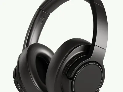 WireWireless headphone 3D model