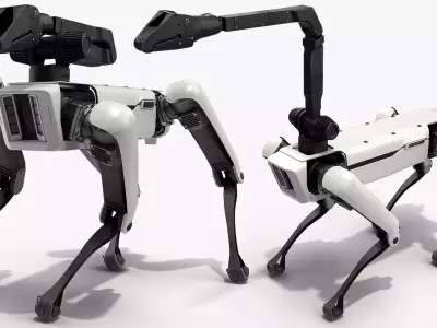 Dog Robot Generic Rigged for Cinema 4D 3D model