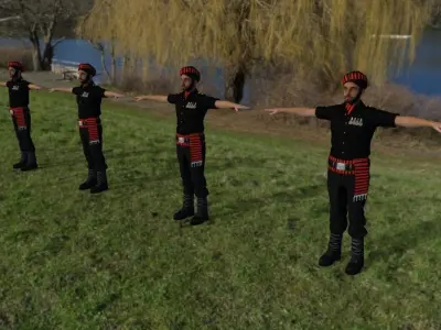 Indian commando Low-poly 3D model