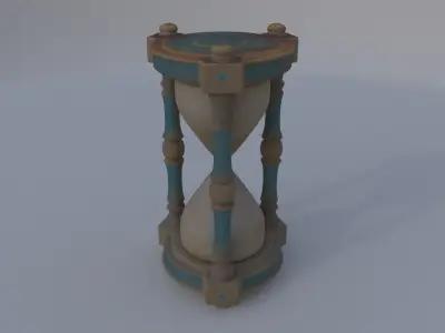 Bronze Mounted Hourglass 3D model