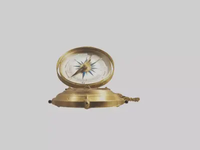 Golden Compass Model Low-poly 3D model