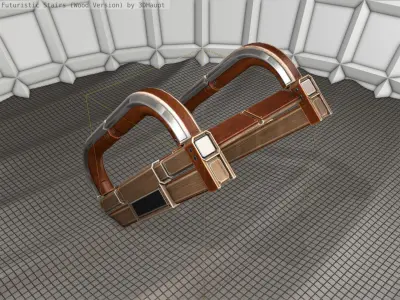 Wood Stairs - Construction Element 10 Low-poly 3D model