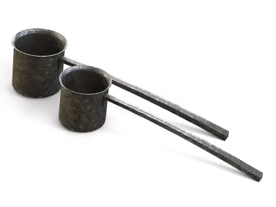 Old Metal Scoops 3D model