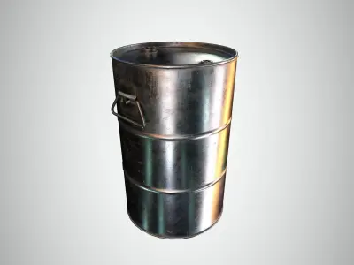 Steel Drum Food Grade Low-poly 3D model