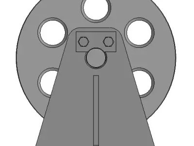 Rope Pulley 284x12mm Free 3D model