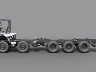 TATA LPT Chassis 16 wheel 3D model