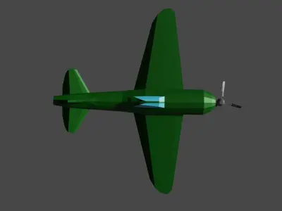 Airplane plane Low-poly 3D model