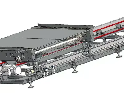 Industrial Pallet Transport Conveyor 3D model