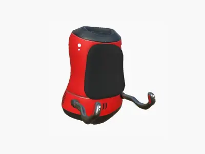 Jetpack J04 Red Black - SciFi Character Design Low-poly 3D model