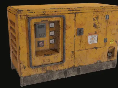 Fusebox old generator Low-poly 3D model