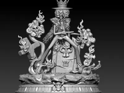 Brook diorama fanart - One piece - Split part 3D print model