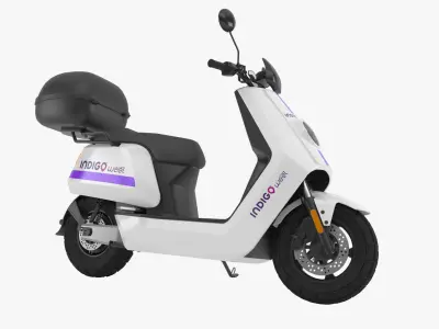 Indigo Weel Moped Low-poly 3D model