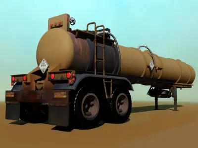 Old Pump Trailer 3D model