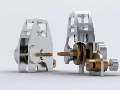 Desktop engine model Free 3D model