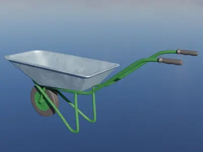 Wheelbarrow garden unicycle 3D model