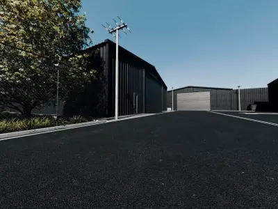 City Hangar Garage Complex 3D Environment 3D model