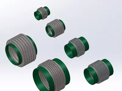 Junta de Expansao Soldavel 3 a 10 POL Low-poly 3D model