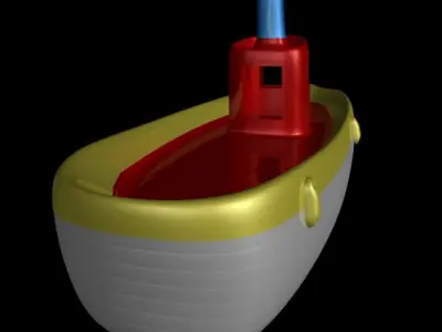 Toy Tugboat 3D model