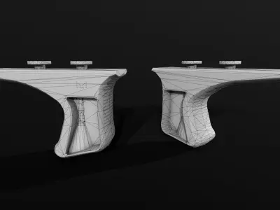 BCM Gunfighter KAG-MLOK Angle Forward Grip Low-poly 3D model