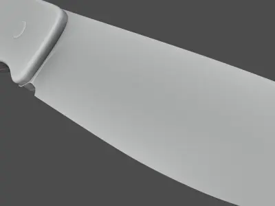 Tourist knife Hunting knife with textures and UVs 3D model