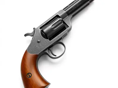 Classic Revolver Steel model pack Low-poly 3D model purchase