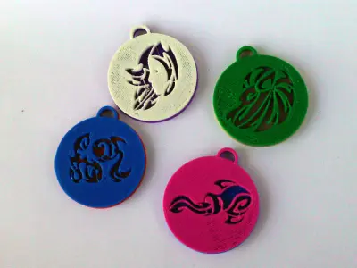 Pendants Zodiac signs water Free 3D print model