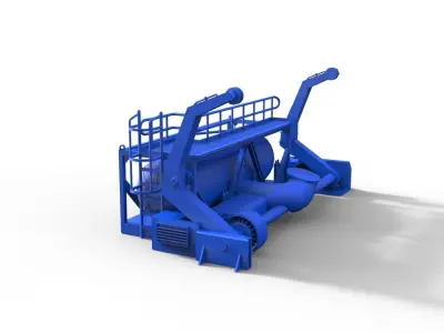 Davit for diver lifeboat type D short 3D print model