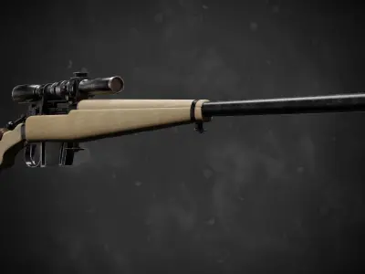 L42A1 Sniper Rifle 3D model purchase