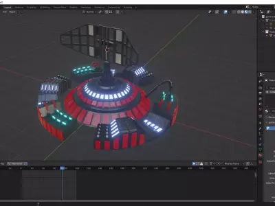 Radar star wars spaceship 3D model