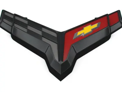 Corvette logo 3D model purchase