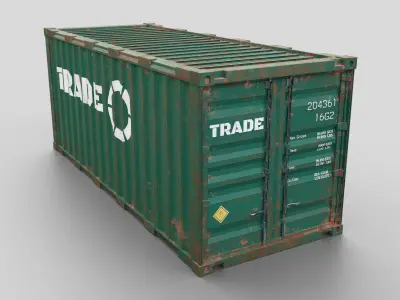 Container shipping Low-poly 3D model order