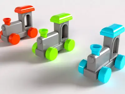 Train Toy Multipart Assembly toy Small 3-4 hour print 3D print model