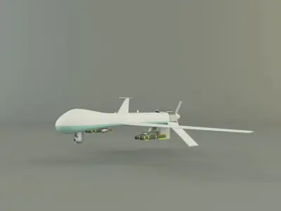 predator unmanned aerial vehicle 3D model