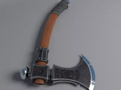 axe for game Low-poly 3D model purchase