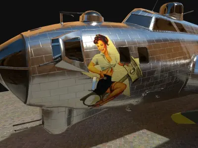 buoing B 17 Low-poly 3D model
