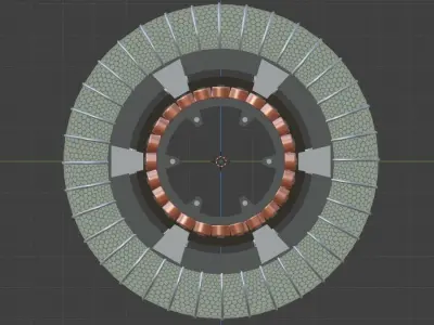 WHEEL AND MOTOR FOR MARS ROVER 3D model
