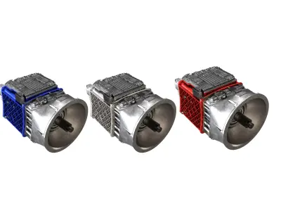 Industrial Vehicle Gearbox Low-poly 3D model