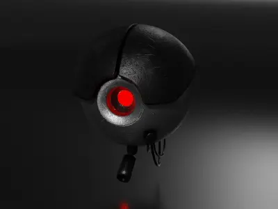 Sci-fi Drone Low-poly 3D model 4
