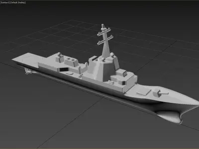 Naval Ship 3D print model