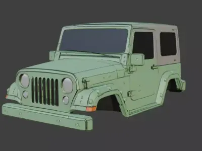 Jeep body part 3D model by im3dking
