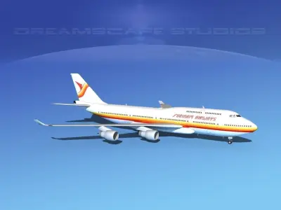 Boeing 747-400 Surinam Airways 3D model