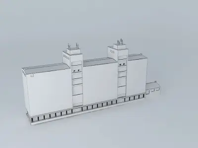 Sisak Harbor storage Low-poly 3D model