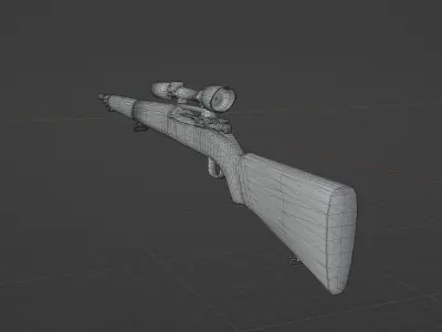 Springfield M1903 A4  Low-poly 3D model