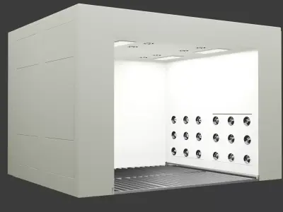 Air shower 3D model
