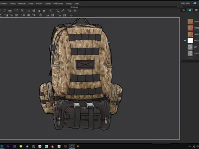 Tactical Backpack 2 3D model