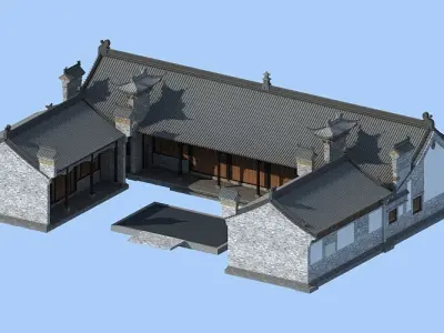 Chinese architecture 3D model