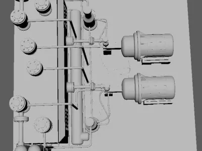 factory gas machine Low-poly 3D model