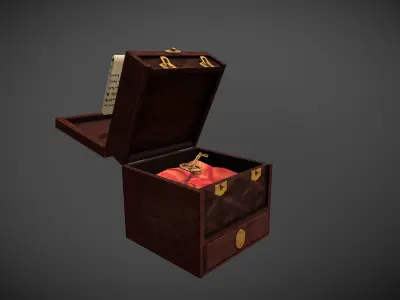 Antique Puzzle Box Low-poly 3D model